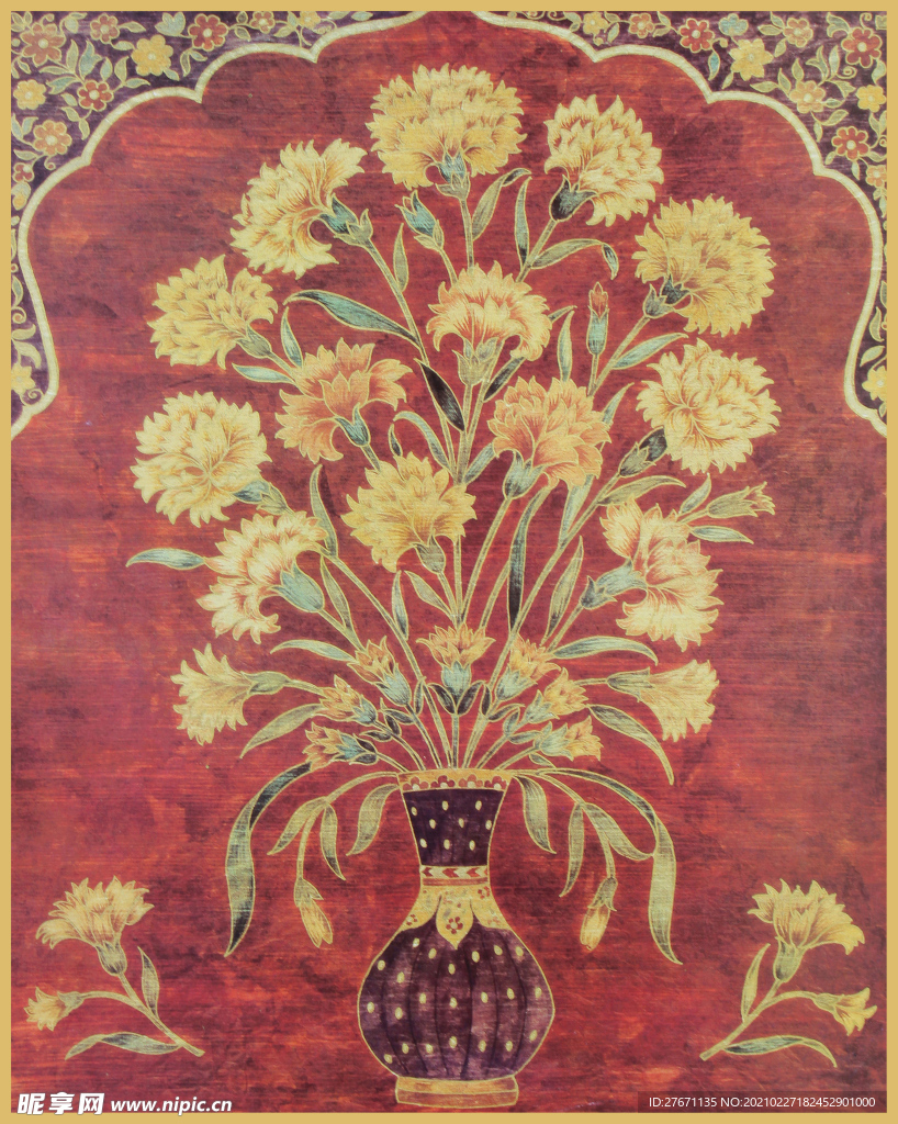 美式复古花瓶装饰画