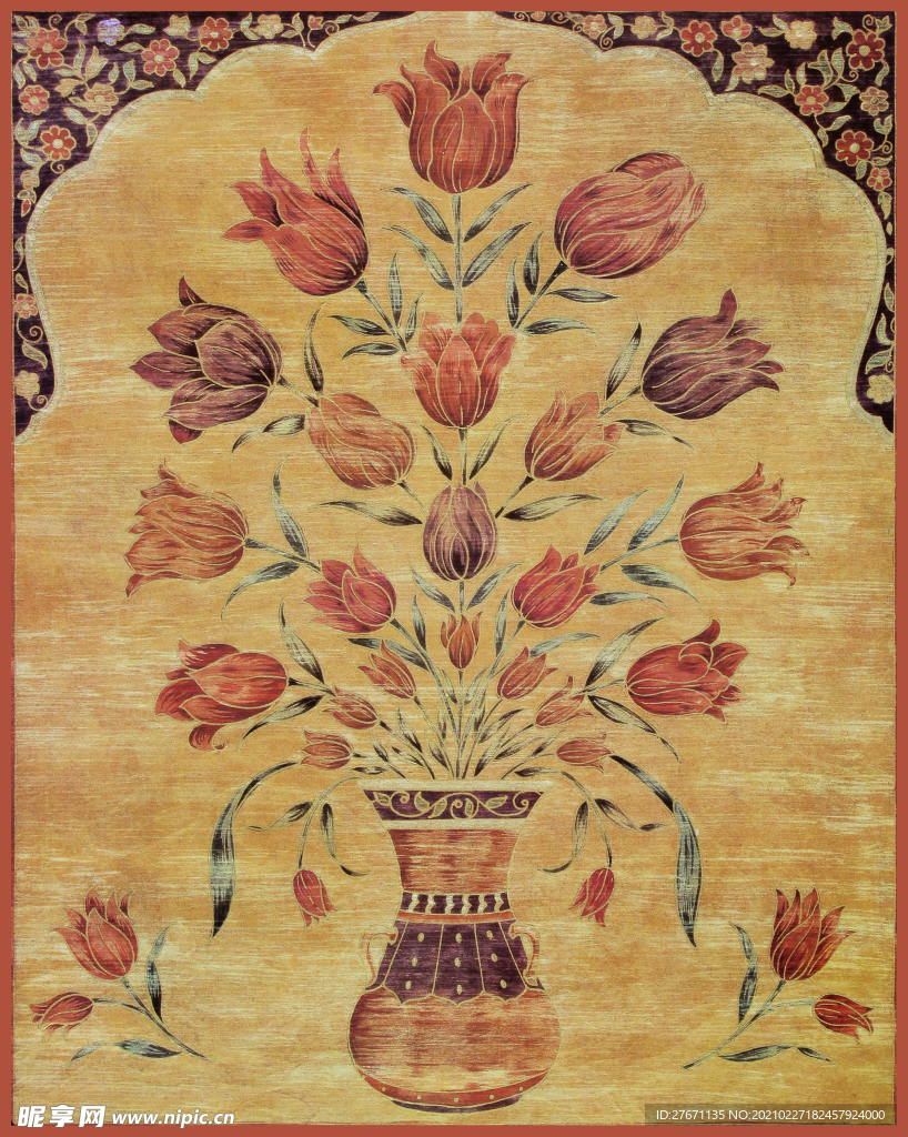 美式复古花瓶装饰画