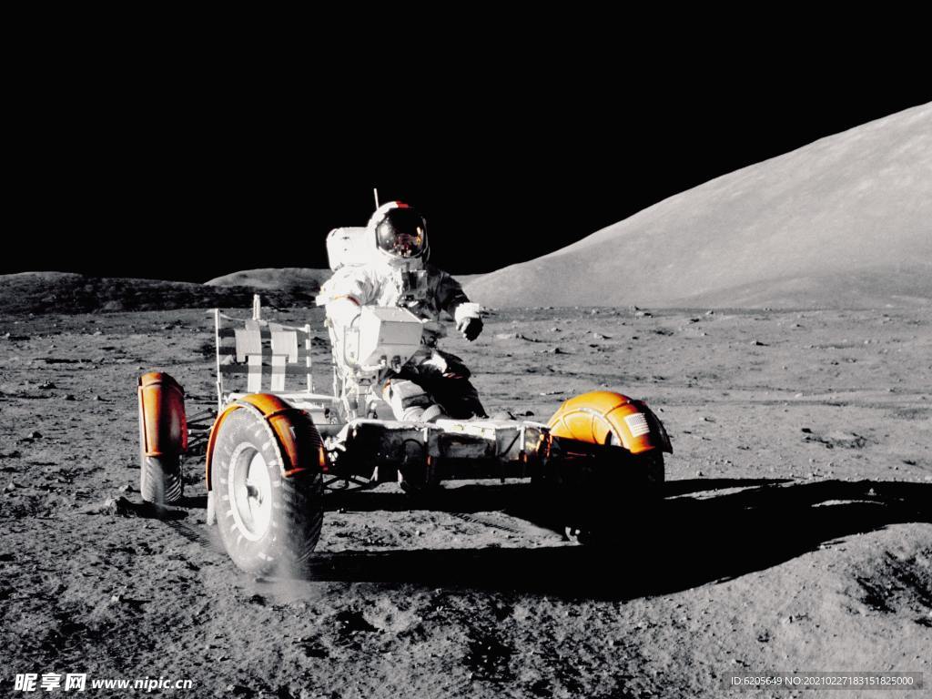 NASA拍摄的月球步行车