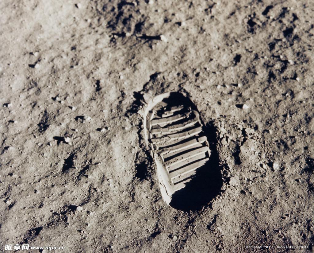 NASA月球上的人类脚印