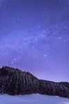 雪山森林星空