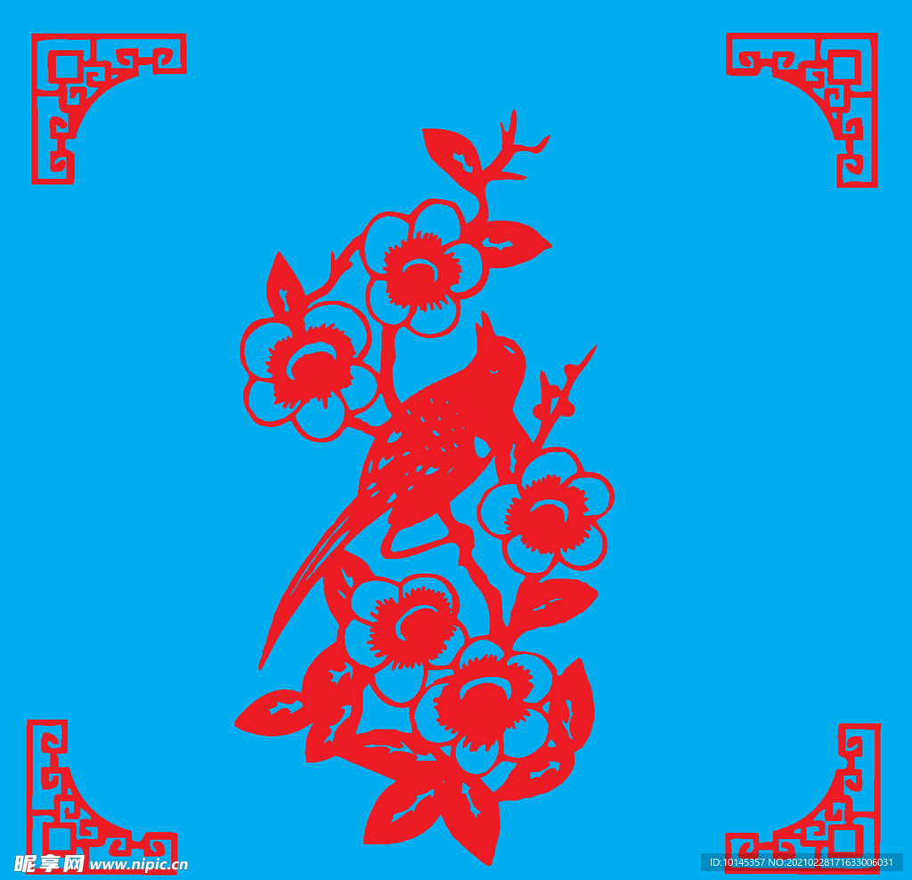 花鸟剪纸