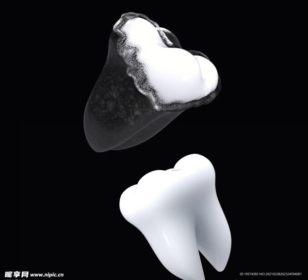 C4D模型 牙齿蜕变动画