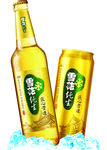 雪花 纯生 啤酒 黄色 瓶装