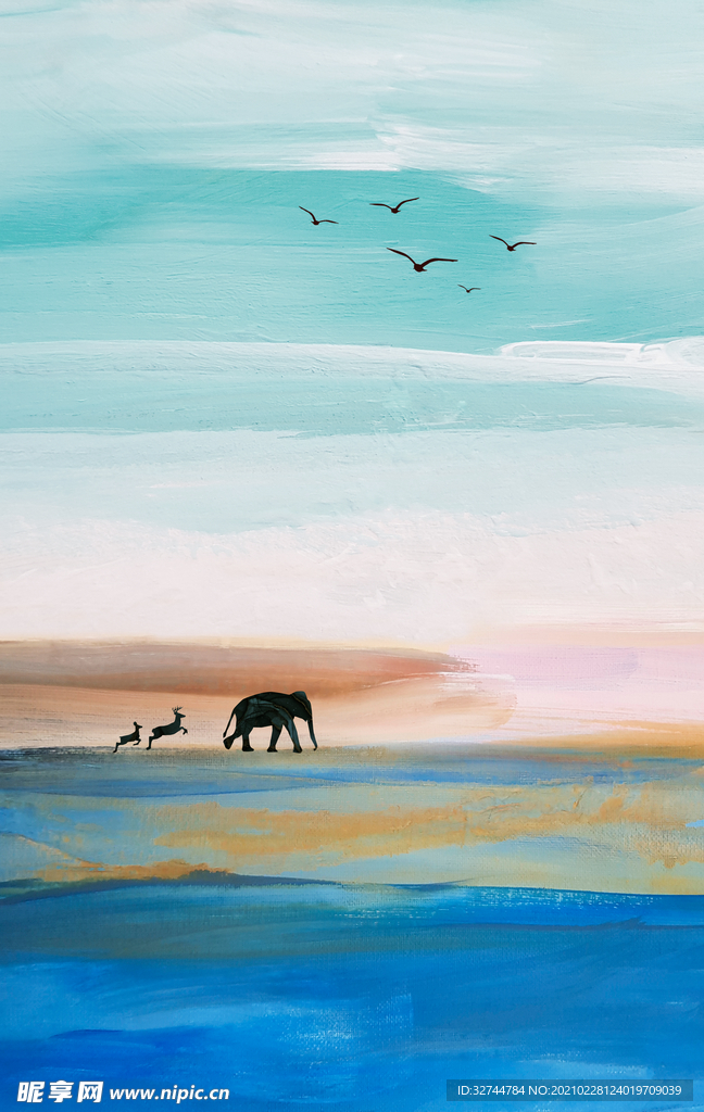抽象油画