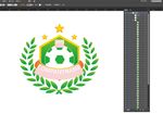 柳叶花边足球俱乐部logo矢量