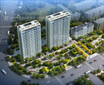 绿城别墅洋房园林住宅鸟瞰
