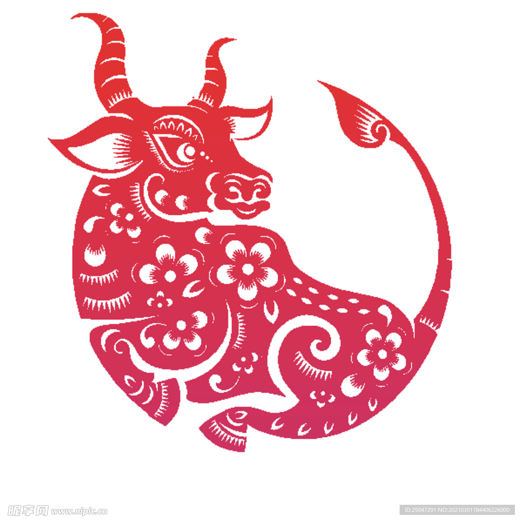 牛年剪纸