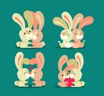 创意情侣兔子