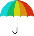 彩色雨伞