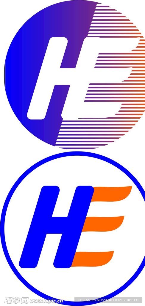 HE标志设计