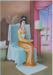 水彩画  萧观音
