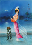 水彩  貂蝉