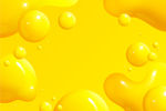 黄色立体液体矢量背景