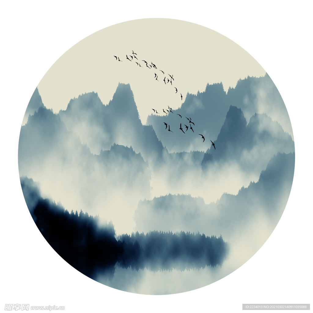 水墨山水意景