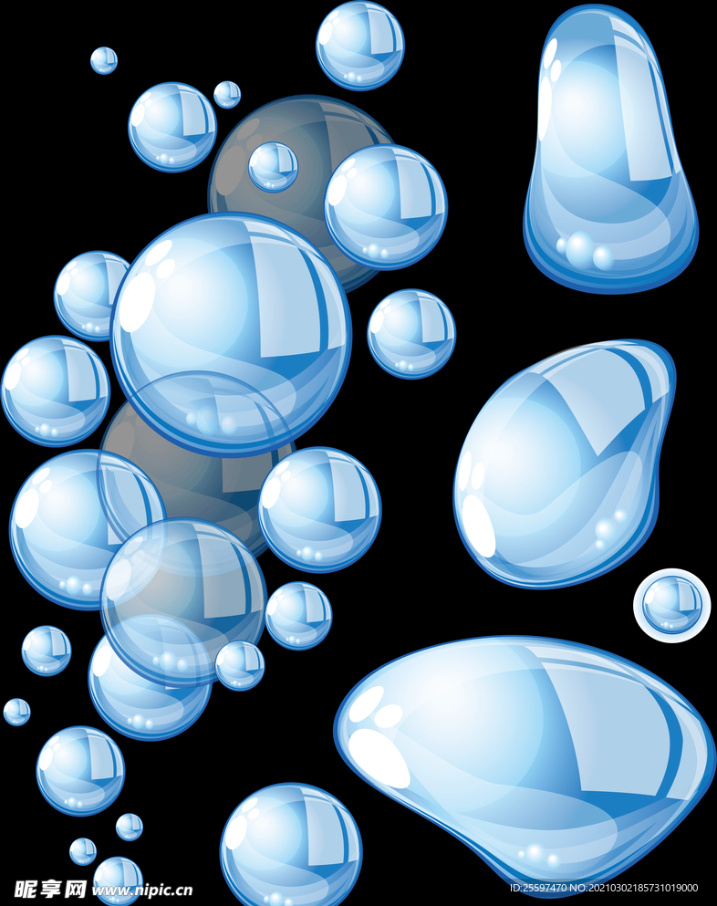 气泡PSD透明素材