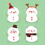 可爱圣诞节雪人