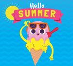 卡通夏季冰淇淋