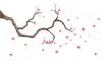 中式水彩梅花装饰画壁画