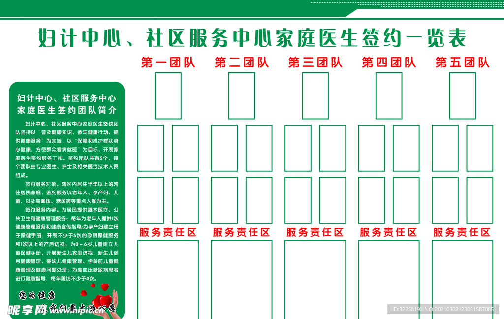 社区签约团队一览表