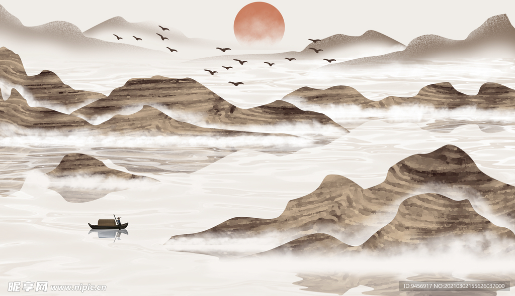日出绘画