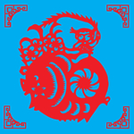 放猪剪纸
