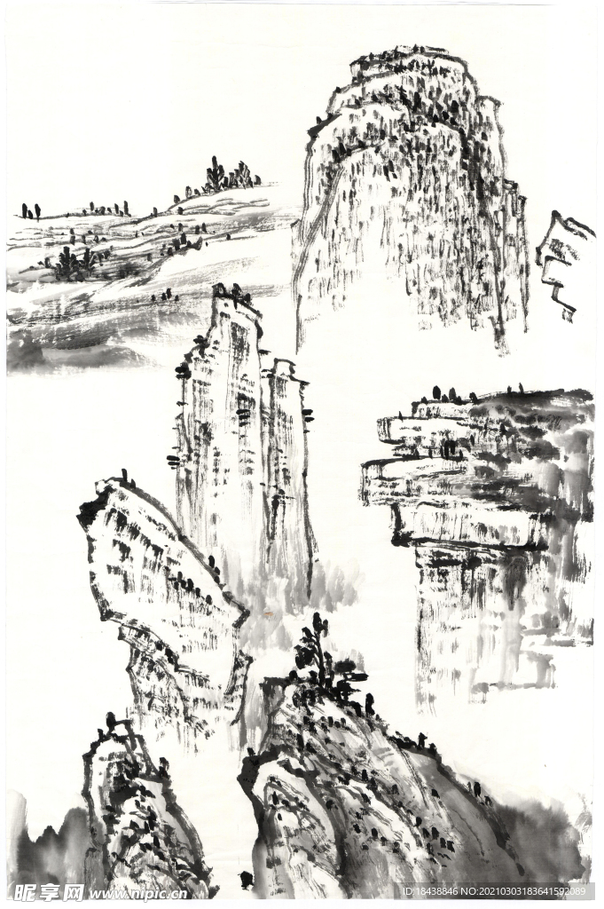 山水水墨画