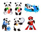 熊猫运动素材