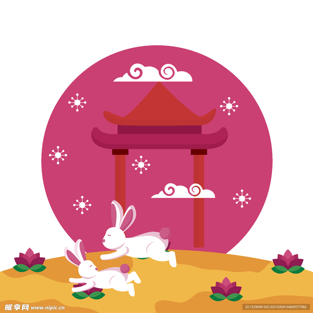 卡通中秋节