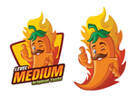 辣椒与披萨创意标志