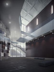 C4D 模型建筑室内大厅大堂