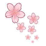 手绘粉色樱花