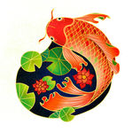 手绘鲤鱼 红鲤鱼图片