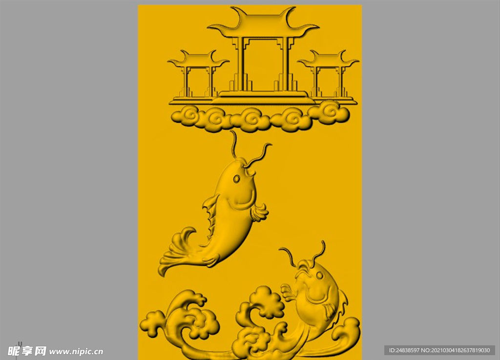 CAD浮雕装饰画模型