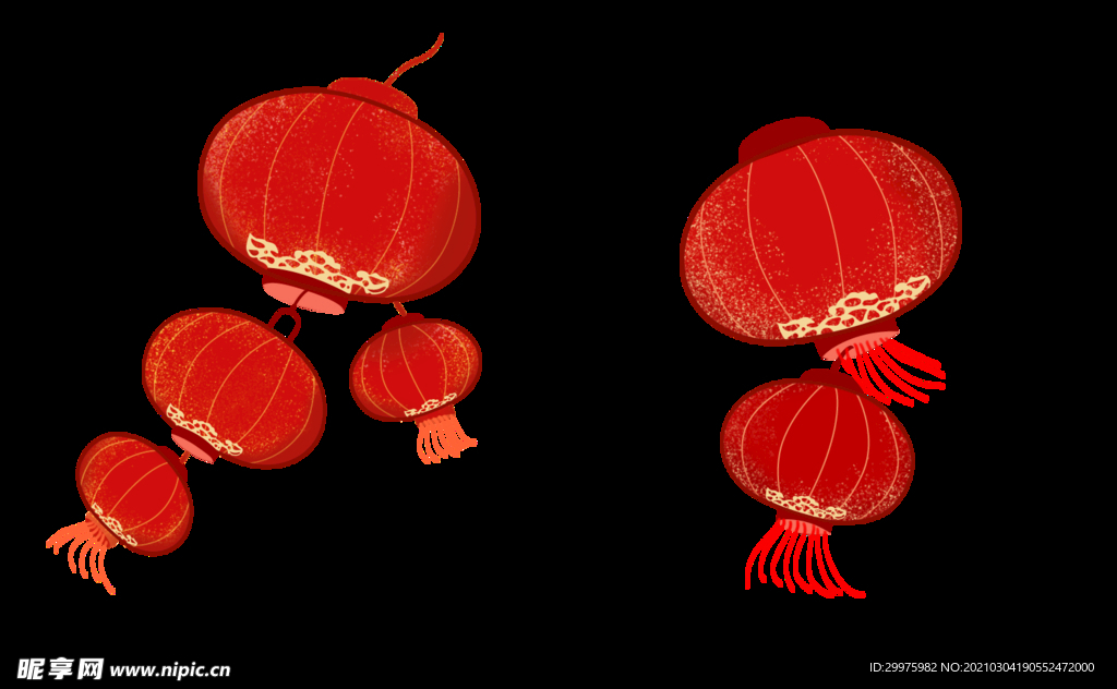 手绘灯笼素材