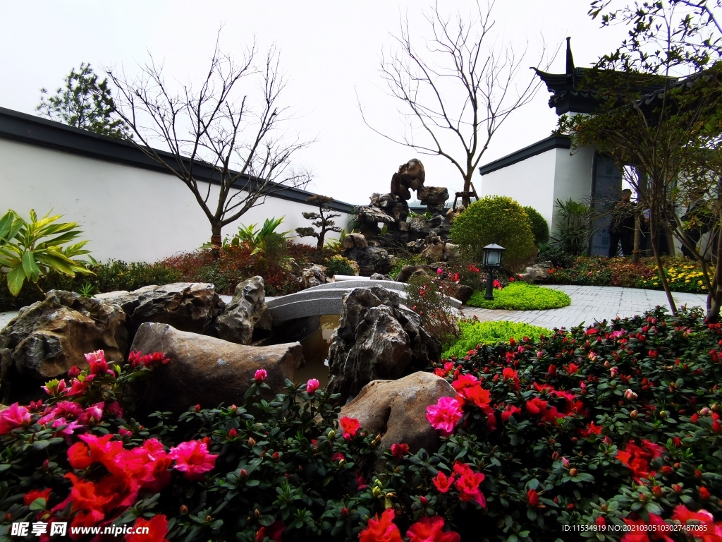 中式别墅庭院图片
