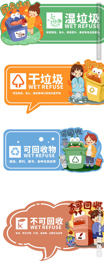 垃圾分类牌