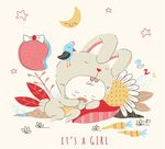彩绘睡眠的兔子