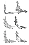 欧式边角花纹