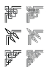 欧式边角花纹