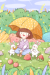 雨水插画