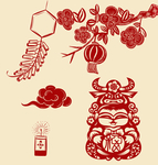 剪纸元素