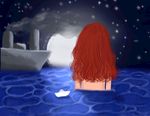 插画 夜海