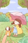雨水插画