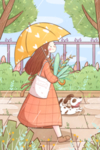 雨水插画