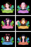 三八妇女节母亲节卡通插画合集