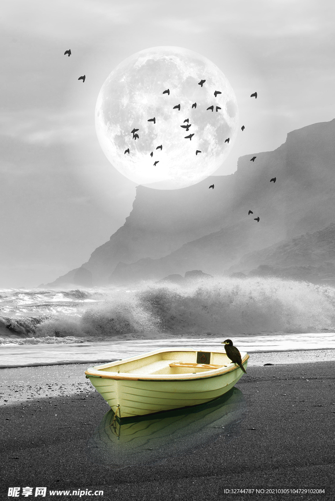 海边小船