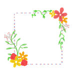 手绘花朵植物边框素材