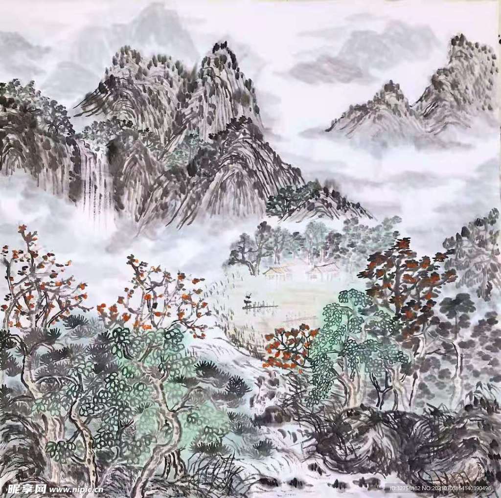 水山画