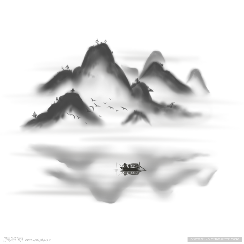 水墨中国风山水画